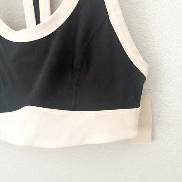 SPIRITUAL GANGSTER | Black Cream Aurora Colorblock Sports Crop Top | Size Large - Picture 4 of 7